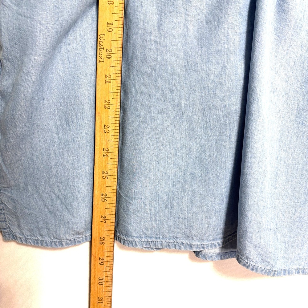 NWT Old Navy Womens Twist-Front Smocked Chambray Cami Sz XXL Blue Boho Festival - Picture 6 of 8